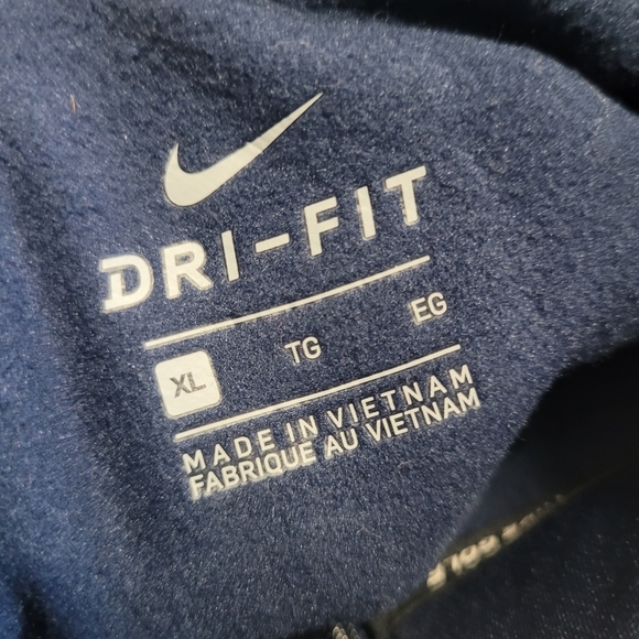 Nike Men's Navy Quarter-Zip Jacket XL Blue Tech - Picture 2 of 4